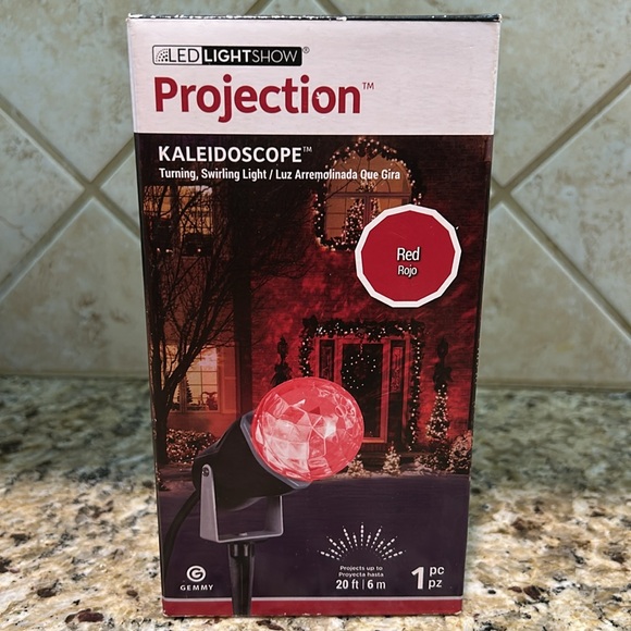 Gemmy Lightshow Kaleidoscope Red Projection Holiday Spotlight Light 35863 - Picture 3 of 6